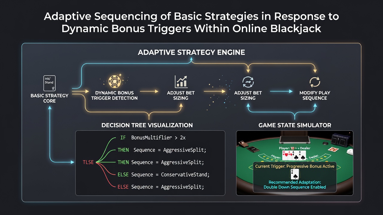 Grafik zur sequenziellen Anpassung von Blackjack-Strategien mit Bonus-Integration