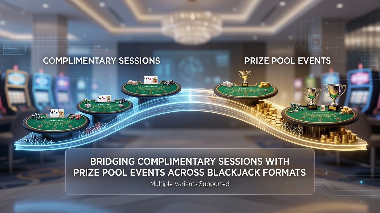 Spieler bei einem Blackjack-Turnier mit Preisgeld-Pool