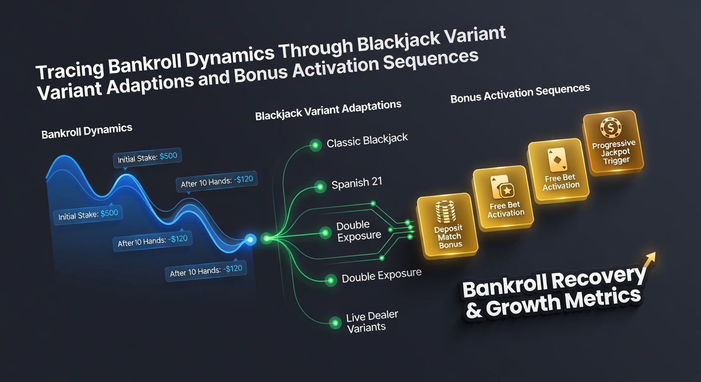 Darstellung von Bankroll-Dynamiken und Blackjack-Varianten mit Fokus auf Anpassungen und Boni